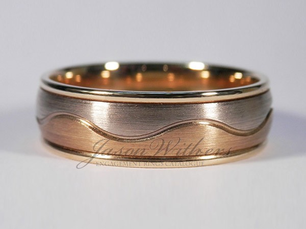 White & Yellow Gold Mens Ring