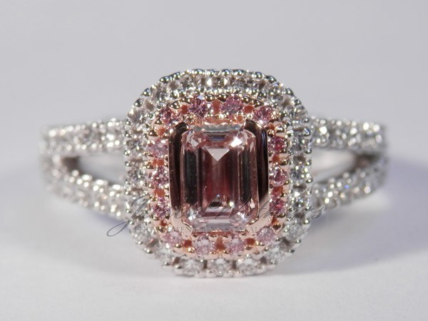 0.52 Ct. Pink Emerald Ring