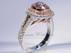 2.02 Ct. Pink Cushion Ring - Photo #3