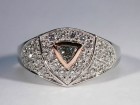 Blue/Green Trilliant Cut Ring